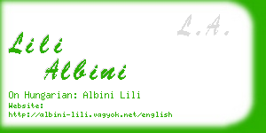 lili albini business card